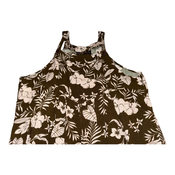 Kalokini Hawaii Hibiscus Overalls 3X Wide Leg Jumpsuit - Picture 3 of 5